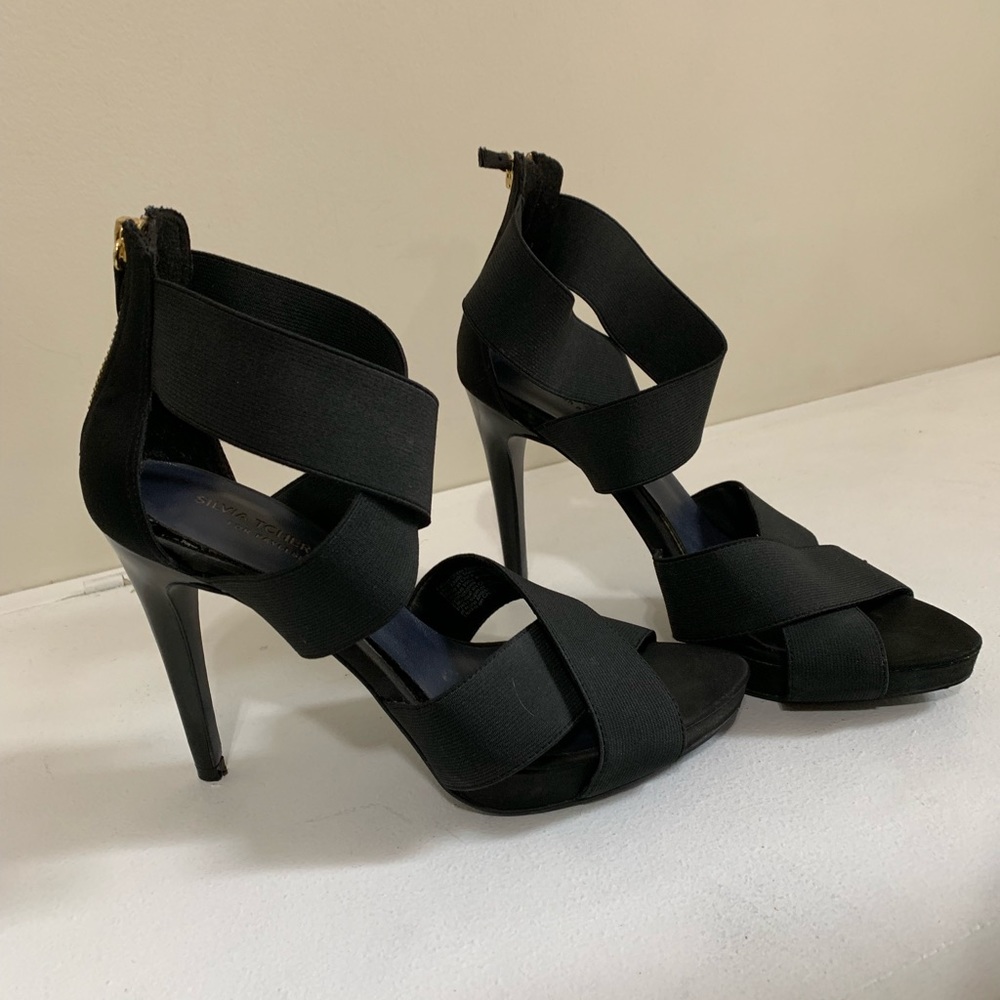 Cross strap heels